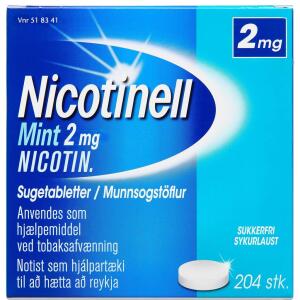 Køb NICOTINELL MINT SUGETABL 2 MG online hos apotekeren.dk