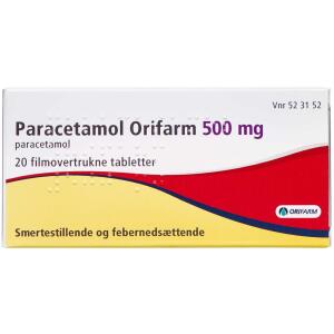 Køb PARACETAMOL TABL 500 MG (ORIF online hos apotekeren.dk