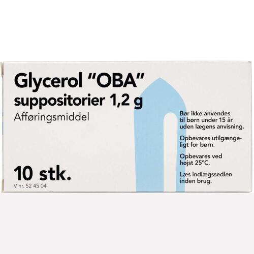 Køb GLYCEROL OBA SUPP 1,2 G online hos apotekeren.dk