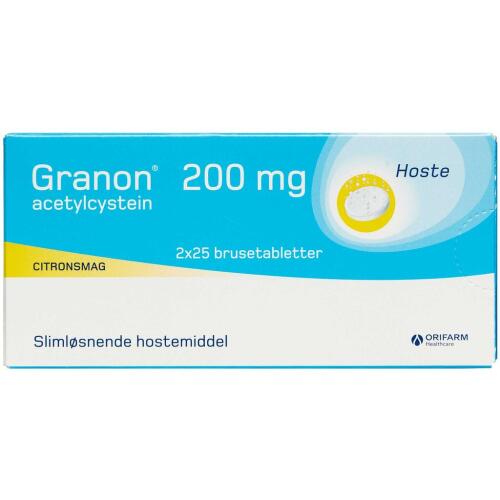 Køb GRANON BRUSETABL 200 MG online hos apotekeren.dk