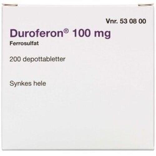 Køb DUROFERON DPTB 100 MG (2CARE4 online hos apotekeren.dk