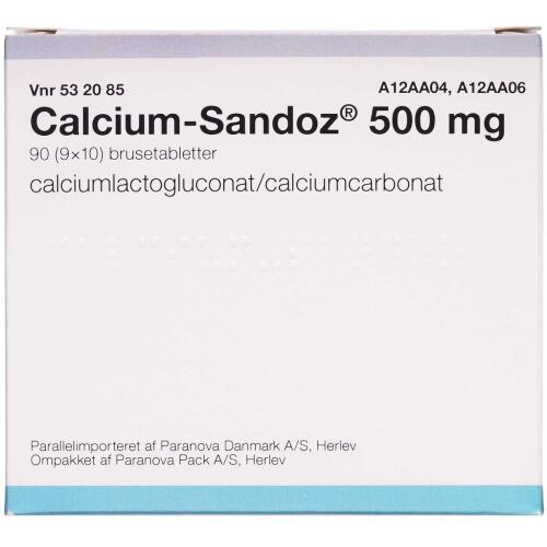 Køb CALCIUM SANDOZ BRTB 500MG(PAR online hos apotekeren.dk