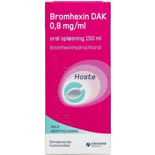 Køb BROMHEXIN OR.OPL 0,8MG/ML (DAK online hos apotekeren.dk