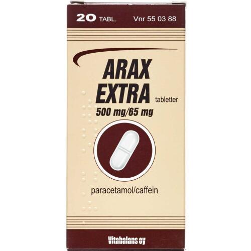 Køb ARAX EXTRA TABL 500+65 MG online hos apotekeren.dk