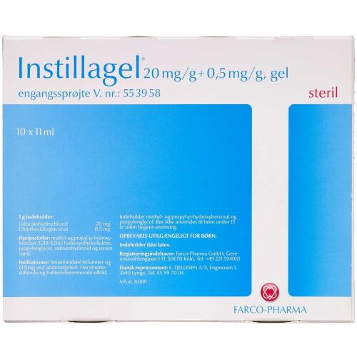 Køb INSTILLAGEL GEL 20+0,5 MG/G online hos apotekeren.dk