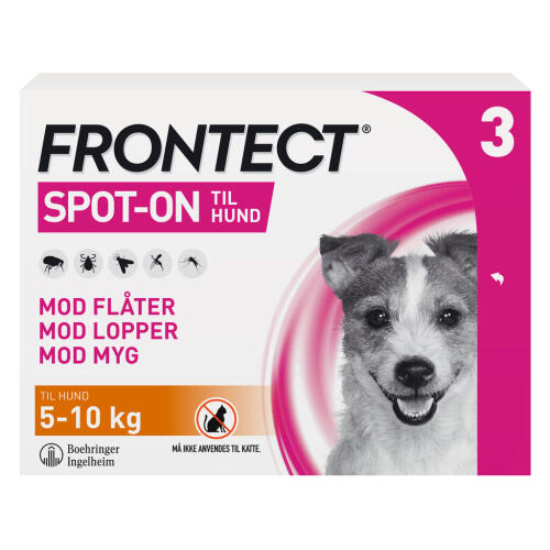Køb Frontect til hunde spot-on 5-10 kg.  online hos apotekeren.dk