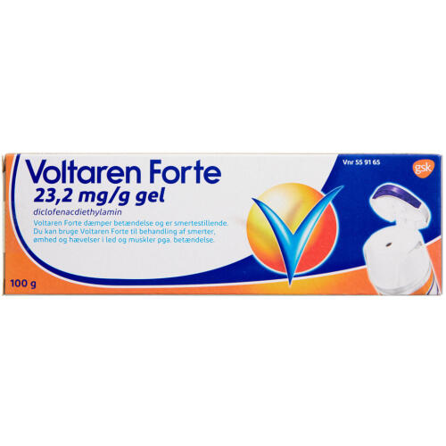 Køb Voltaren Forte gel 23,2 mg/g, 100 g online hos apotekeren.dk