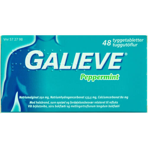 Køb GALIEVE PEPPERMINT TYGGETABL online hos apotekeren.dk