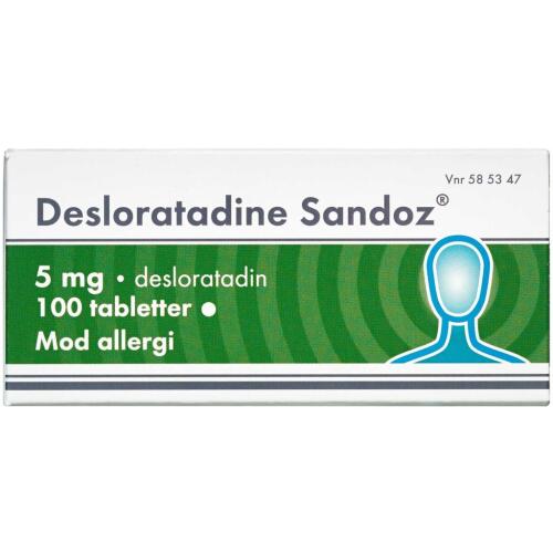 Køb DESLORATADINE TABL 5 MG (SAND online hos apotekeren.dk