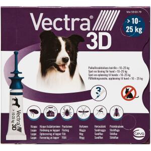 Køb VECTRA 3D SPOT-ON 10-25 KG online hos apotekeren.dk