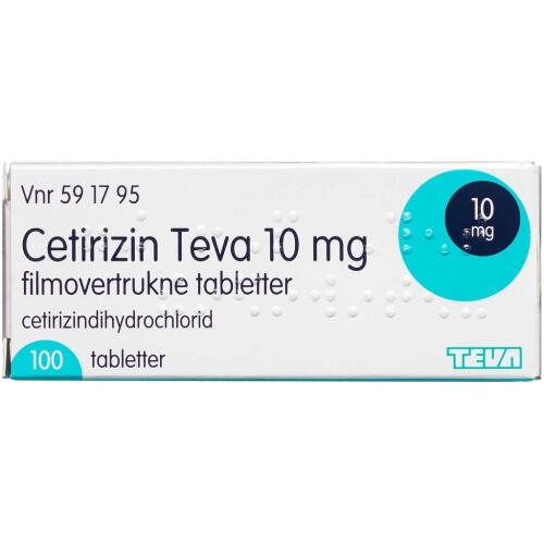 Køb CETIRIZIN TABL 10 MG (TEVA) online hos apotekeren.dk