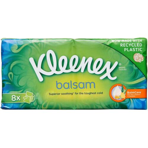 Køb Kleenex Balsam Lommepakning regulær 8 x 9 stk. online hos apotekeren.dk