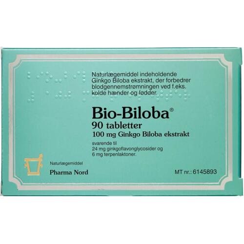 Køb Bio-Biloba 100 mg tabletter 90 stk. online hos apotekeren.dk