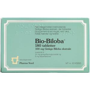 Køb Bio-Biloba 100 mg tabletter 150 + 30 stk. online hos apotekeren.dk