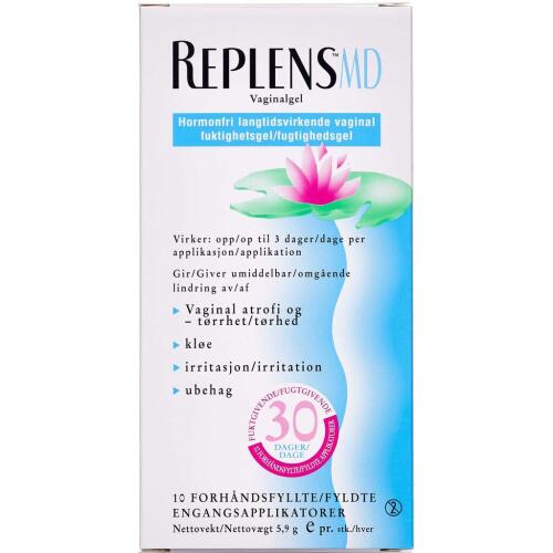 Køb Replens MD vaginal gel applikator 10 stk. online hos apotekeren.dk