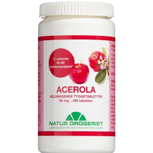 Køb Acerola C-vitamin Tyggetabletter 100 stk online hos apotekeren.dk