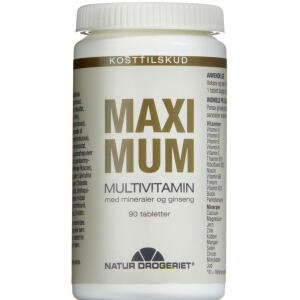 Køb Maximum vitamin- og mineraltilskud 90 stk. online hos apotekeren.dk