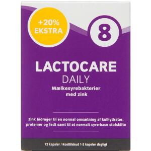 Køb Lactocare Daily med zink 72 stk online hos apotekeren.dk