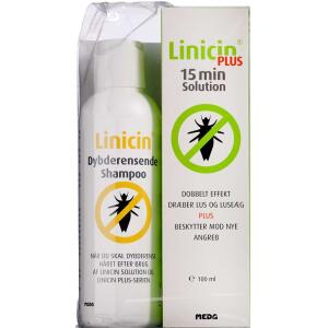 Køb Linicin Plus Solution + Linicin Dybderensende shampoo sampak 100 ml +200 ml online hos apotekeren.dk